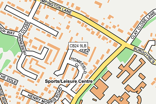 CB24 9LB map - OS OpenMap – Local (Ordnance Survey)