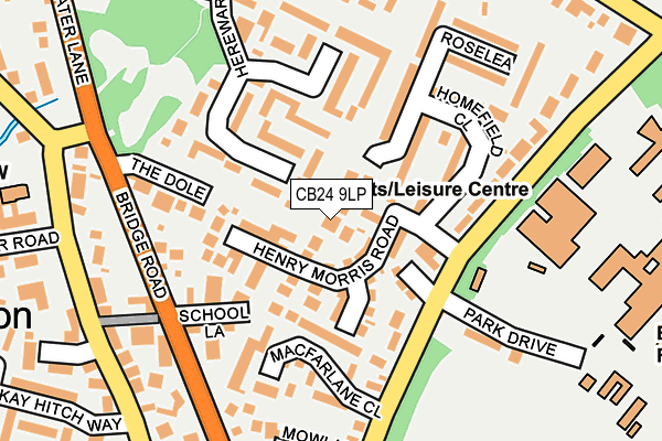 CB24 9LP map - OS OpenMap – Local (Ordnance Survey)