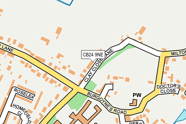 CB24 9NE map - OS OpenMap – Local (Ordnance Survey)