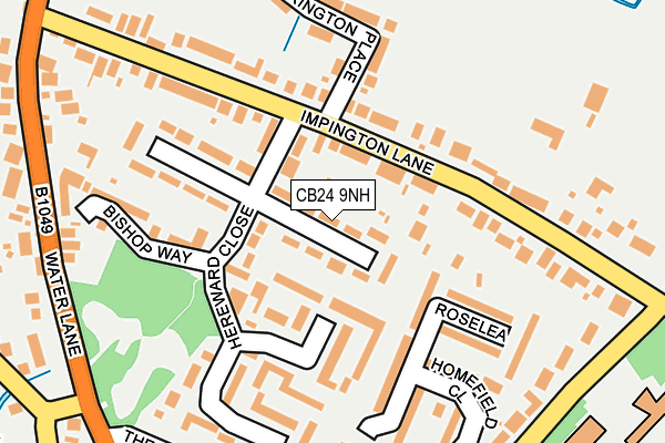 CB24 9NH map - OS OpenMap – Local (Ordnance Survey)