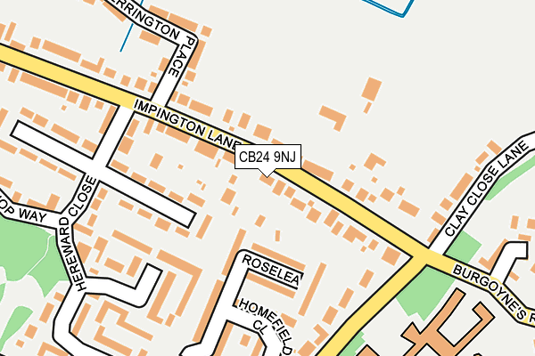 CB24 9NJ map - OS OpenMap – Local (Ordnance Survey)