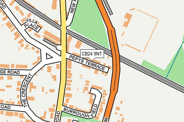 CB24 9NT map - OS OpenMap – Local (Ordnance Survey)