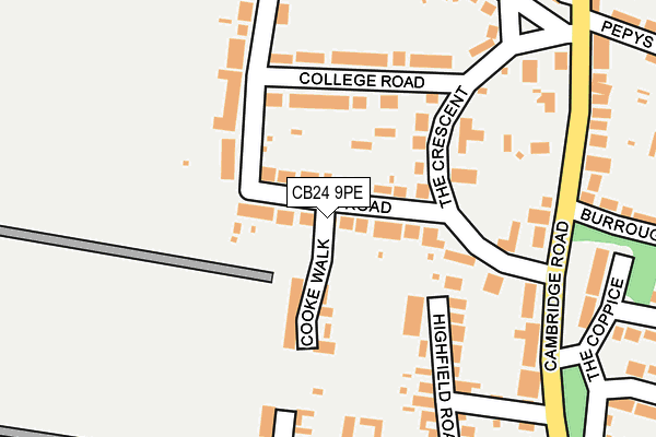 CB24 9PE map - OS OpenMap – Local (Ordnance Survey)