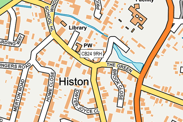 CB24 9RH map - OS OpenMap – Local (Ordnance Survey)