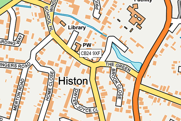 CB24 9XF map - OS OpenMap – Local (Ordnance Survey)