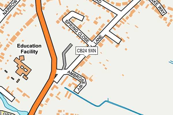 CB24 9XN map - OS OpenMap – Local (Ordnance Survey)