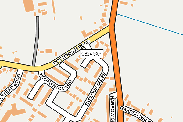 CB24 9XP map - OS OpenMap – Local (Ordnance Survey)