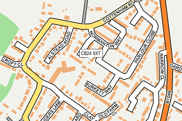 CB24 9XT map - OS OpenMap – Local (Ordnance Survey)