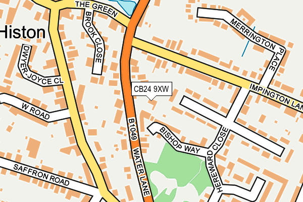 CB24 9XW map - OS OpenMap – Local (Ordnance Survey)
