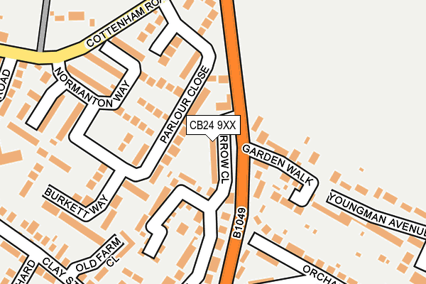 CB24 9XX map - OS OpenMap – Local (Ordnance Survey)