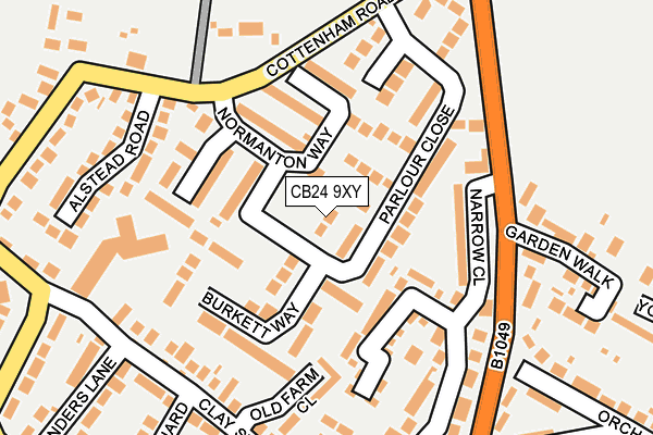 CB24 9XY map - OS OpenMap – Local (Ordnance Survey)