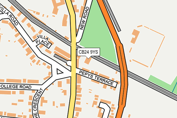 CB24 9YS map - OS OpenMap – Local (Ordnance Survey)