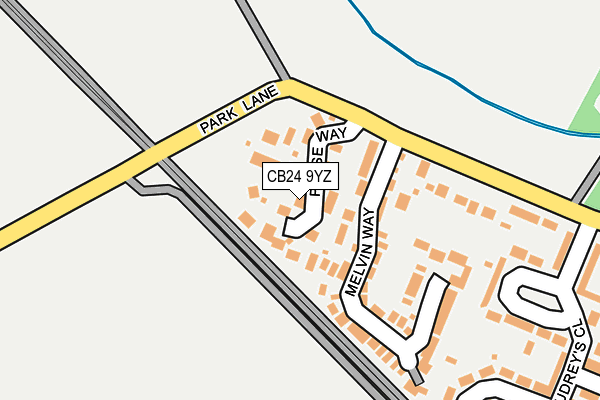 CB24 9YZ map - OS OpenMap – Local (Ordnance Survey)