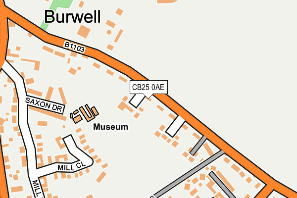 CB25 0AE map - OS OpenMap – Local (Ordnance Survey)