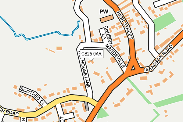 CB25 0AR map - OS OpenMap – Local (Ordnance Survey)