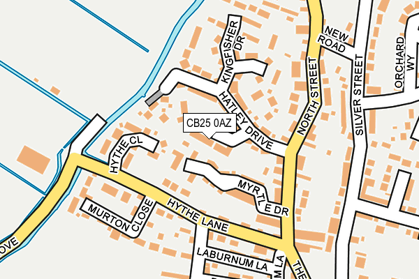 CB25 0AZ map - OS OpenMap – Local (Ordnance Survey)