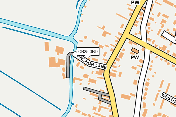 CB25 0BD map - OS OpenMap – Local (Ordnance Survey)