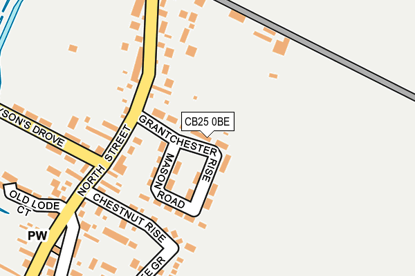 CB25 0BE map - OS OpenMap – Local (Ordnance Survey)