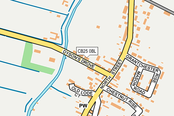 CB25 0BL map - OS OpenMap – Local (Ordnance Survey)