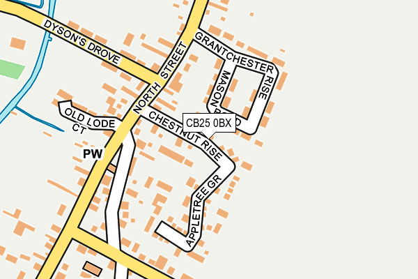 CB25 0BX map - OS OpenMap – Local (Ordnance Survey)