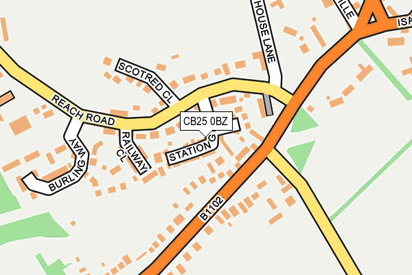 CB25 0BZ map - OS OpenMap – Local (Ordnance Survey)
