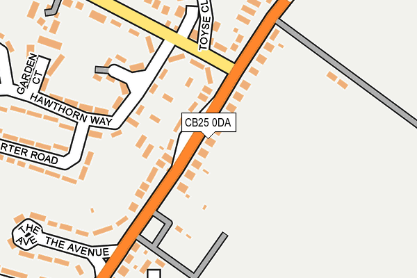 CB25 0DA map - OS OpenMap – Local (Ordnance Survey)