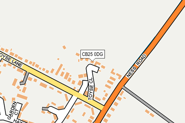 CB25 0DG map - OS OpenMap – Local (Ordnance Survey)