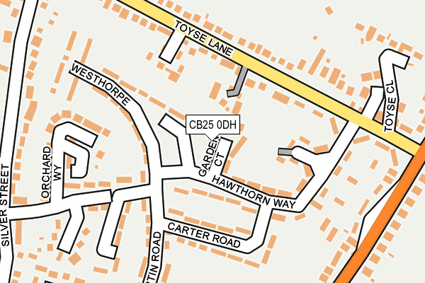 CB25 0DH map - OS OpenMap – Local (Ordnance Survey)