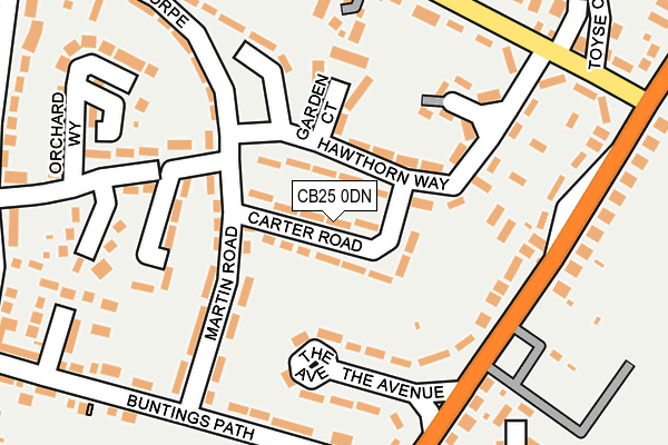 CB25 0DN map - OS OpenMap – Local (Ordnance Survey)