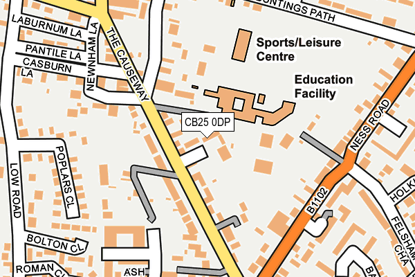 CB25 0DP map - OS OpenMap – Local (Ordnance Survey)