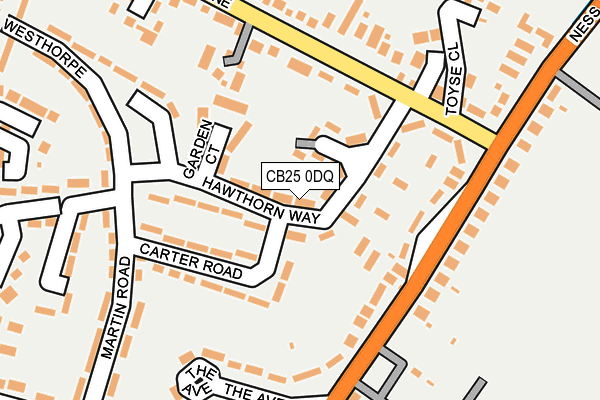 CB25 0DQ map - OS OpenMap – Local (Ordnance Survey)
