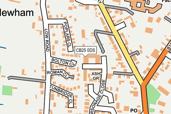 CB25 0DS map - OS OpenMap – Local (Ordnance Survey)