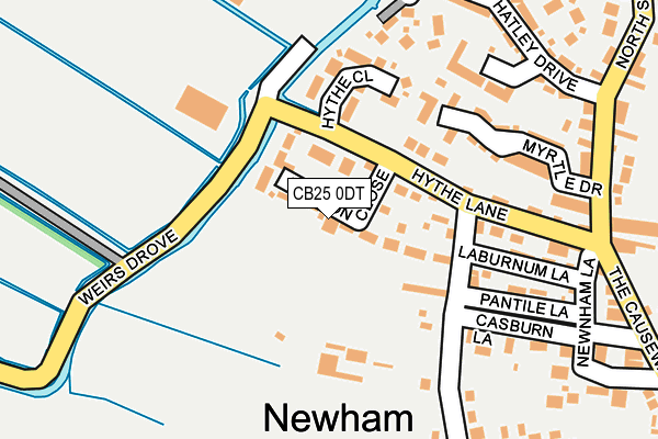 CB25 0DT map - OS OpenMap – Local (Ordnance Survey)