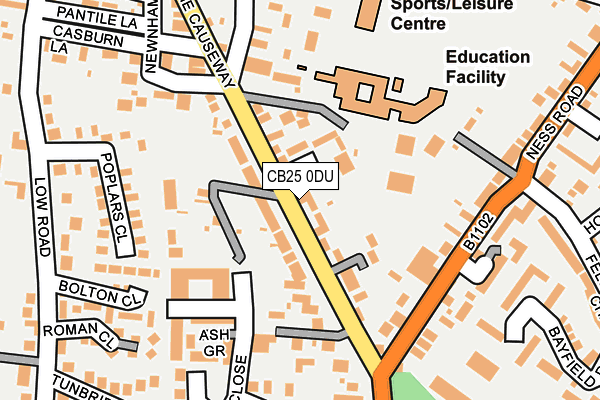 CB25 0DU map - OS OpenMap – Local (Ordnance Survey)