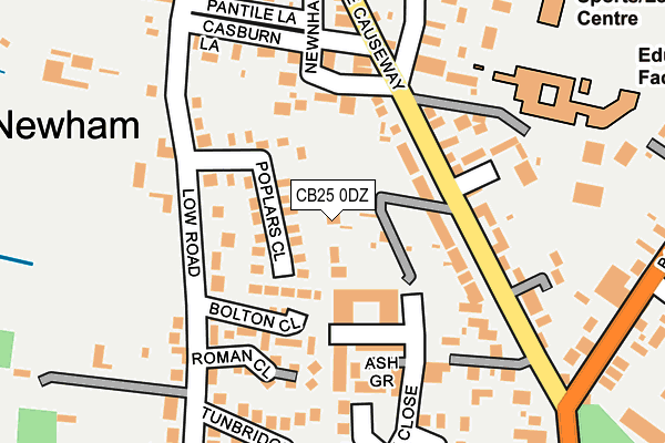 CB25 0DZ map - OS OpenMap – Local (Ordnance Survey)