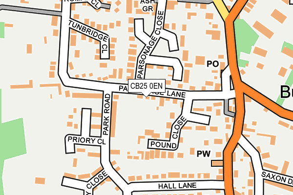 CB25 0EN map - OS OpenMap – Local (Ordnance Survey)