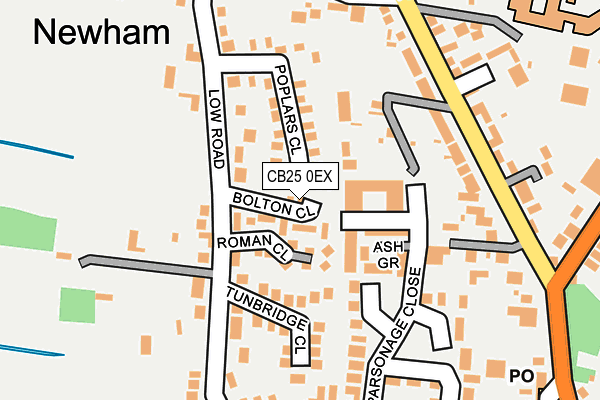 CB25 0EX map - OS OpenMap – Local (Ordnance Survey)