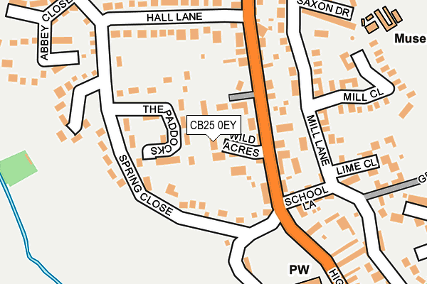 CB25 0EY map - OS OpenMap – Local (Ordnance Survey)