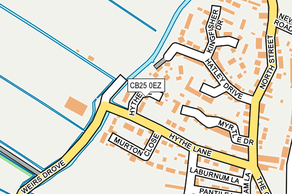 CB25 0EZ map - OS OpenMap – Local (Ordnance Survey)