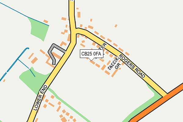 CB25 0FA map - OS OpenMap – Local (Ordnance Survey)