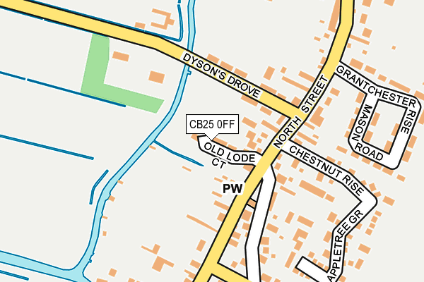 CB25 0FF map - OS OpenMap – Local (Ordnance Survey)