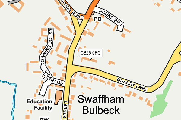 CB25 0FG map - OS OpenMap – Local (Ordnance Survey)