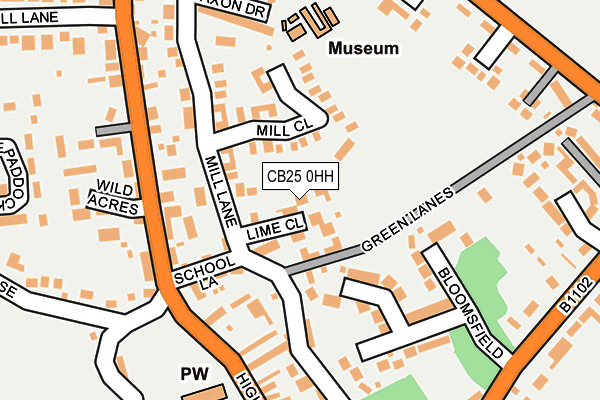 CB25 0HH map - OS OpenMap – Local (Ordnance Survey)