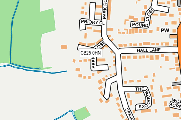 CB25 0HN map - OS OpenMap – Local (Ordnance Survey)