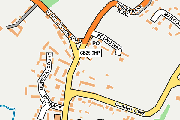 CB25 0HP map - OS OpenMap – Local (Ordnance Survey)