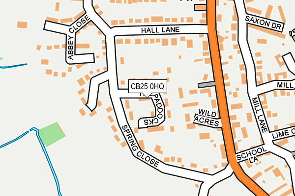 CB25 0HQ map - OS OpenMap – Local (Ordnance Survey)