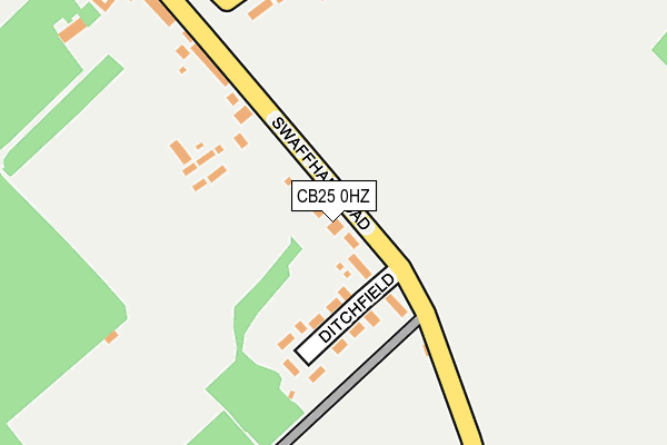 CB25 0HZ map - OS OpenMap – Local (Ordnance Survey)