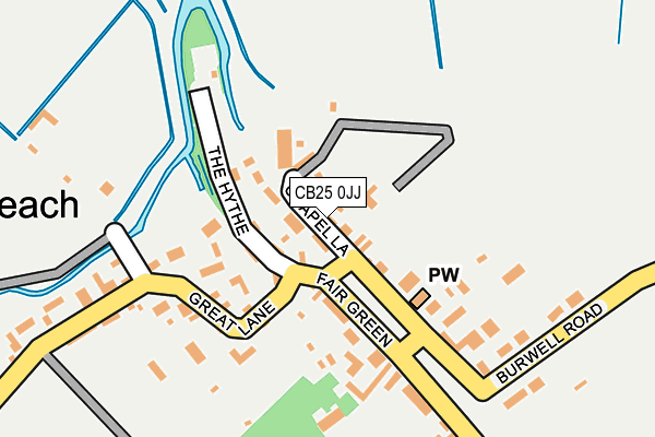 CB25 0JJ map - OS OpenMap – Local (Ordnance Survey)