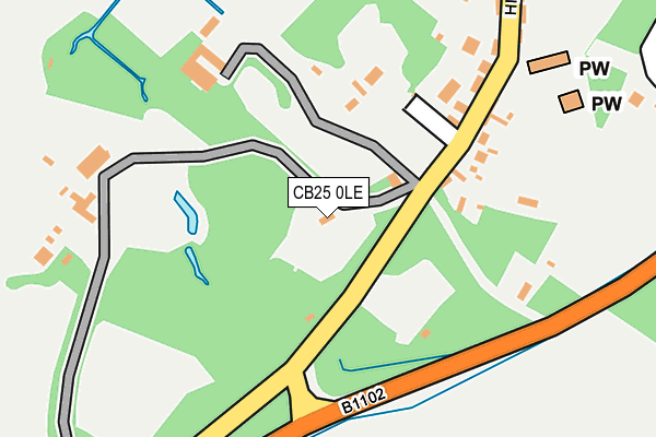 CB25 0LE map - OS OpenMap – Local (Ordnance Survey)