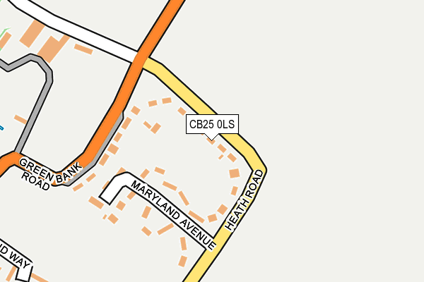 CB25 0LS map - OS OpenMap – Local (Ordnance Survey)